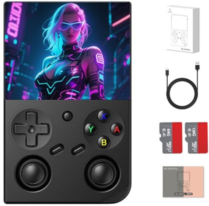 Motörform Anbernic RG35XX Pro - Console di gioco portatile verticale retrò, schermo IPS laminato da 3,5, doppio joystick, memoria espandibile fino a 512 GB, per appassionati di gioco retrò
