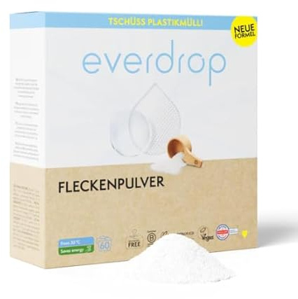 Fleckenpulver, Fleckenentferner für Kleidung, Wirksam ab 30 Grad, Ohne Chlor und Optische Aufheller