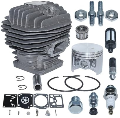 For MS440 044 Kettensäge Stange Stehbolzen Mutter Druckminderer Ventil 50mm Zylinder Kolben Vergaser Reparatursatz 1128 020 1227 Teile