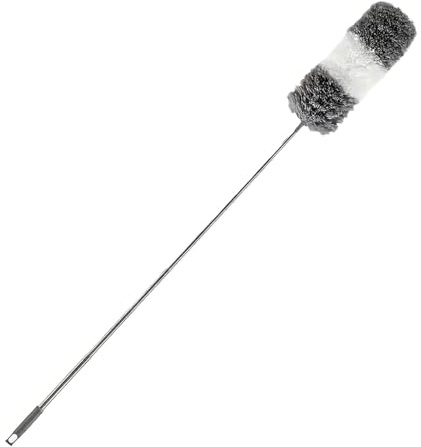 1Pc Microfiber Feather Dusting Brush,One Retractable&Bendable Long Handle Duster for Dust&Spider Web Cleaning All-Round Home Clean for Cleaning, Cobweb High Ceiling Fan Roof