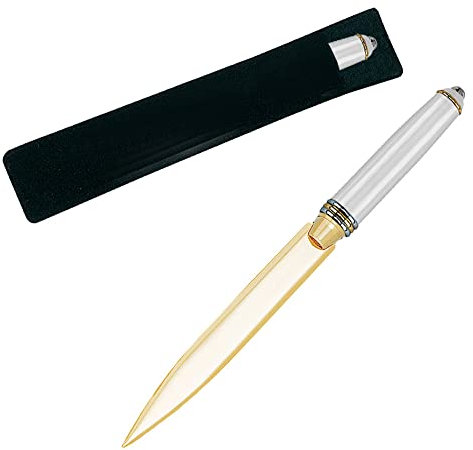 Klassischer Luxus-Brieföffner, perlweiß.