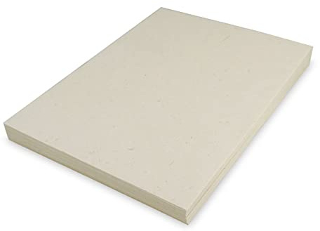Handgefertigtes Lokta Vintage Druckerpapier für Laser- und Tintenstrahldruck, 21,6 x 27,9 cm, 100 Blatt, naturfarben