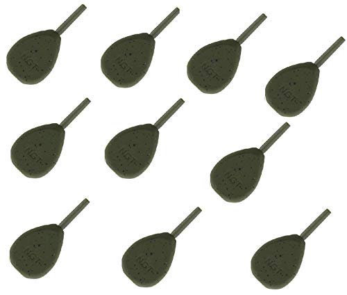 10 X Karpfen Fischen Gewichte 1,5 oz 2oz 2,5 unzen 3oz 3,5 oz Inline Style Alle Größen NGT - 2.5oz