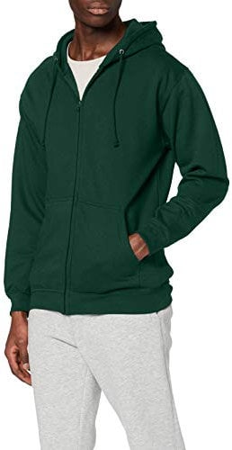 AWDis Just Hoods Men's Zoodie Hoodie, Green (Bottle Green), X-Large