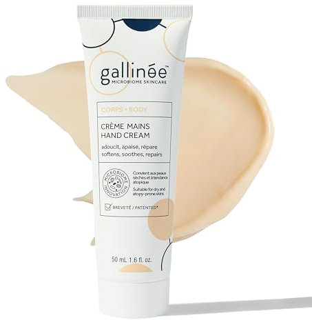 Gallinée - Hand Cream - Crema Mani idratante con Burro di Karité - Formulata con acido lattico, prebiotici e probiotici - Supporta il microbioma cutaneo danneggiato - Prodotto in Francia - 50 ml
