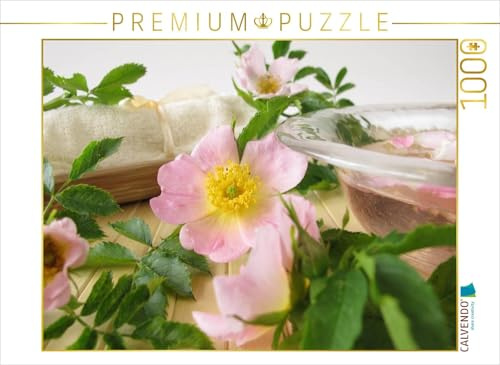 CALVENDO Puzzle Badetee mit Wildrosen | 1000 Teile Lege-Größe 64 x 48 cm Foto-Puzzle für glückliche Stunden