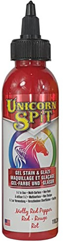 Unicorn SPiT Molly Red Pepper 5770002 Gel Stain and Glaze Red Water Based Paint 118ml