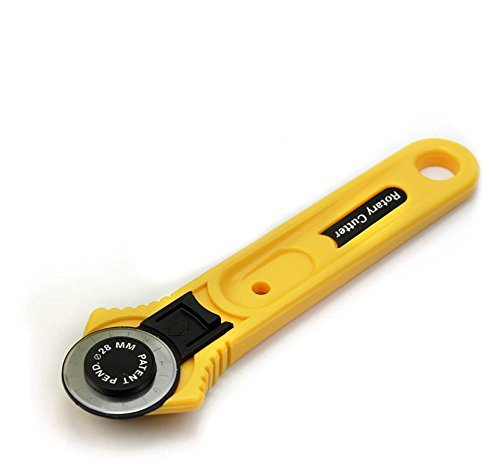 YEQIN (TM) Cutter rotatif à lame circulaire 28 mm pour patchwork, cuir, vinyle, papier