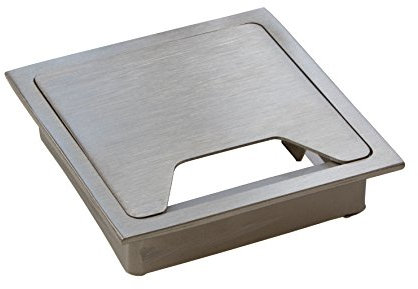 Gedotec Design Moderne Kabeldurchlass Carré Passe-Câble Clara INOX Brossé Mat Guide Câble 2 Pièces à Presse 60 60 mm pour Bureau, Bürotische UVM. Qualité de Marque pour Leur Surface Habitable