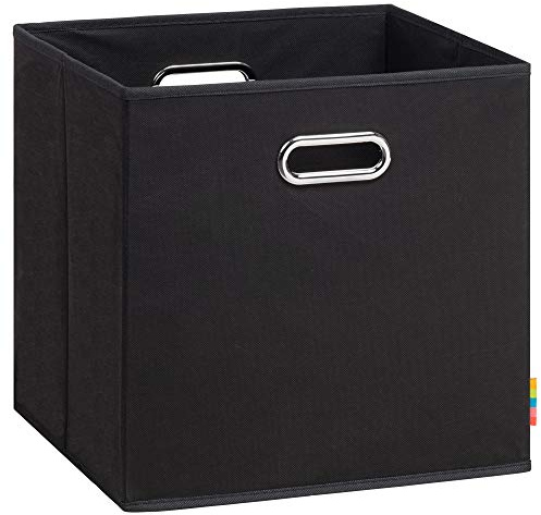 Aufbewahrungsbox LEA - Faltbox - Korb - 33x33x33 cm - (Schwarz)