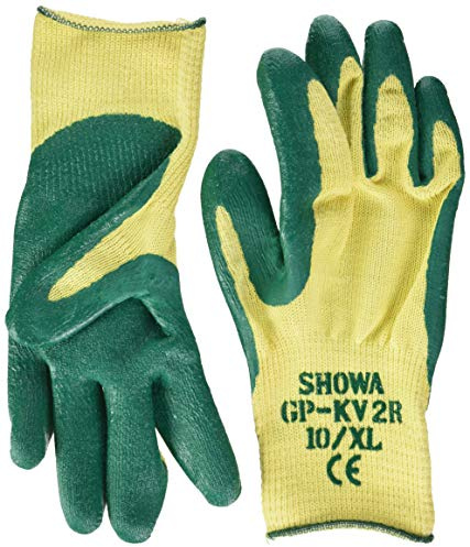 SHOWA 380, Mikroporöses Nitril – Beschichtung, Mehrzweck, Blau mit schwarzer Handfläche, 9/XL