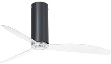FARO BARCELONA Tube Fan Ø128 CMS Negro Brillo 3 Palas