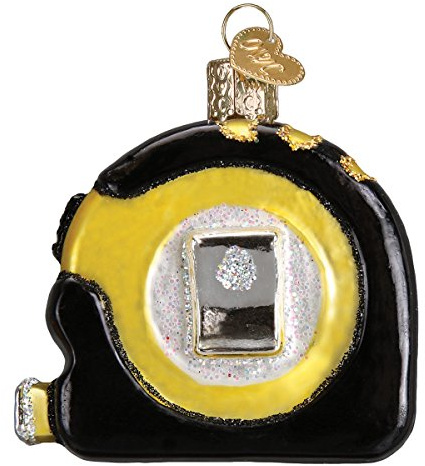 Old World Christmas Glass Blown Ornament Tape Measure (32295)