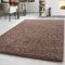 Teppium Moderner Hochflor Teppich Wohnzimmer 120 x 170 cm Mokka - Shaggy Flauschiger Teppich, Extra Weich, Pflegeleicht und Einfarbig - für Schlafzimmer, Küche und Esszimmer