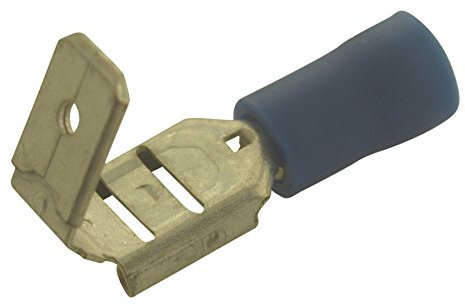 Flachsteckhülsen mit Abzweig Kabelschuhe Breite:6,3mm, Steckdicke:0,8mm, Nenngröße:2,5mm², Blau 100 Stk.