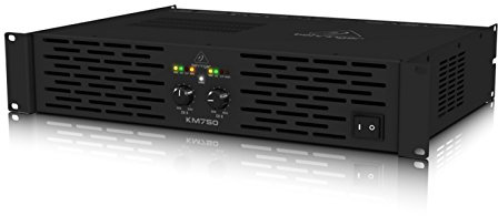 Behringer KM750 Professional Power Amplifier - 750W Stereo Amp with ATR Technology, Switchable Limiters & Signal Clip LEDs - High-Performance Audio Speaker Amplifier for PA Systems & Studio Monitors