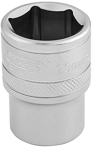 Draper 16610 1/2 Square Drive 6 Point Socket, 20mm Size