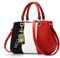 NICOLE & DORIS 2025 Neue Frauen Tasche Damen Leder Handtasche Mode Umhängetasche Mit Pompon abnehmbarem Schultergurt Handtasche Rot