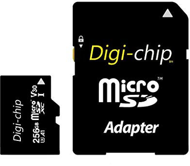 Digi-Chip Extreme Speed 256GB Micro-SD Memory Card UHS-3 Class 10 For Sony Xperia XZ, XA1, X Compact, Xperia XZs, Xperia L1 Smartphones