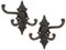 Sungmor 2-Pack Cast Iron 3-in-1 Flexible & Functional Swivel Wall Hook - Vintage Coat Hook Garden Planter Hanger - Heavy Duty Solid Metal Swing Hook - Clothes Hats Towels Bags Pots Tools Hanger