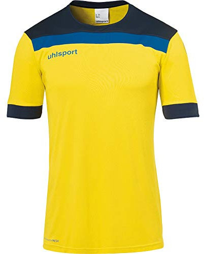 uhlsport Kinder Offense 23 Trikot, limonengelb/Marine/azurbl, 164