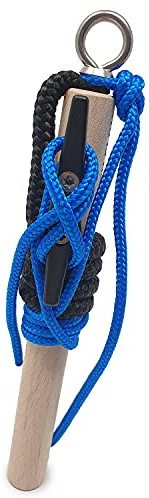 Knoten-Floh Knoten Übungsset Kapitän XXL - Knoten Lernen für SBF See Bootsführerschein & Feuerwehr, Knotenübungsgerät inkl. Knotentafel und Anleitung