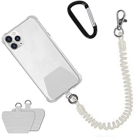 Doormoon Phone Tether Universal Straps Compatible for iPhone Samsung Pixel Most Smartphones Transparent | with Patch, 2 Pcak, Anchor, for Skiing, Kayaking, Fishing, Paddles, Anti-Drop Lanyard