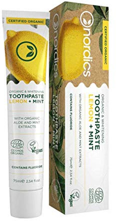Nordics Organic Care Bio Zahnpasta Whitening Zitrone Minze, 110 g