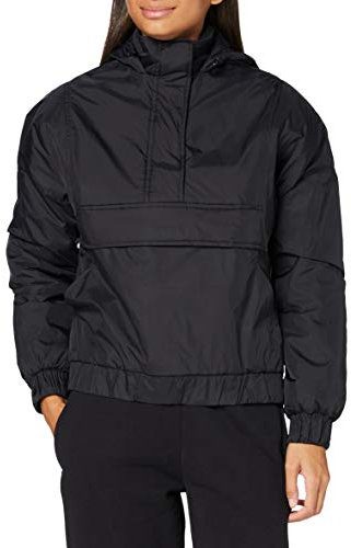 Urban Classics Ladies Panel Padded Pull Over Jacket Black S