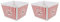 St@llion 2 Pieces Large Retro Striped Cinema Design Popcorn Holder Boxes, Plastic Red and White Striped Night Party Sweet Traditional Popcorn Bowl Tub Bags - 15cm x 23cm x 23cm