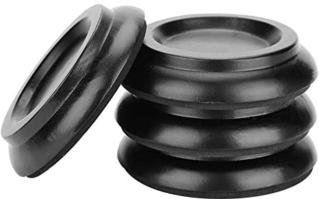 3 couleurs 4 pièces coussinets de pied de Piano ronds en bois de hêtre ensemble tasses de roulette de Piano droites accessoires pour Protection de Piano droit(Noir) ,Accessoires De Jeu