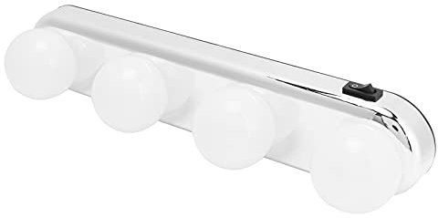 Garosa Luces de maquillaje LED portátiles, luz de espejo de tocador LED profesional inalámbrica con 4 bombillas LED para tocador de maquillaje,Otros equipamientos y accesorios de baño