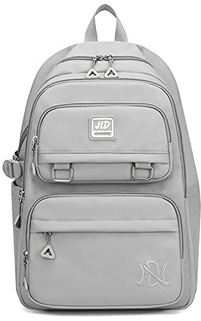 FANDARE Kinderrucksack Schulranzen Schultaschen Jungen Mädchen Schulrucksack Kinder Schultasche für Schüler Outdoor Reise Daypacks Kindergartentasche Rucksack Wasserdicht NylonGrau