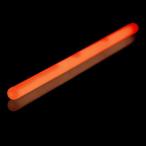 NEON FUN Große Knicklichter ORANGE | 300 x15mm | 12 Stunden Leuchtdauer, Menge:5 Stück