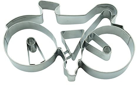 BekkiB 88678 Emporte-pièce « Vélo » en acier inoxydable pour biscuits et biscuits - Dimensions du grand moule 9,3 x 5,6 cm