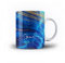 iCaseDesigner Personalised Agate Watercolour Marble Name with Heart 11oz Ceramic Mug - 1. Agate Blue
