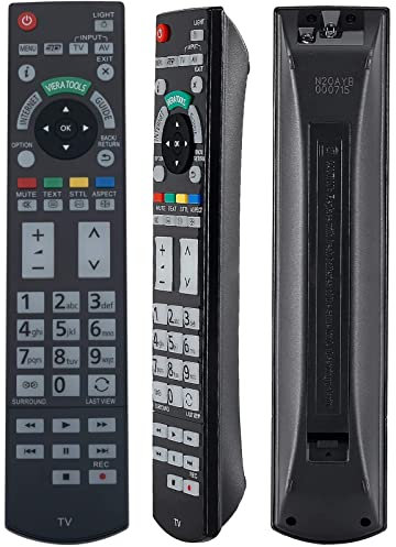 VINABTY N2QAYB000715 Ersetzte Fernbedienung passend für Panasonic Viera TV TX-L42ET50E TX-L42ETW50 TX-P50E TX-P50 0ST50Y TX-P65STW50 TX-L55DT50Y TX-L55WT50B TX-P42ST50Y TX-P42STW50 TX-P50E