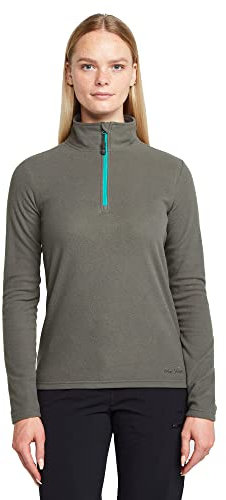 Peter Storm Women's Bracken Half Zip Fleece with Fitted Collar & Hem, Lightweight 60g Brushed Microfleece Midlayer Pullover (UK, Numeric, 12, Regular, Regular, Grey)