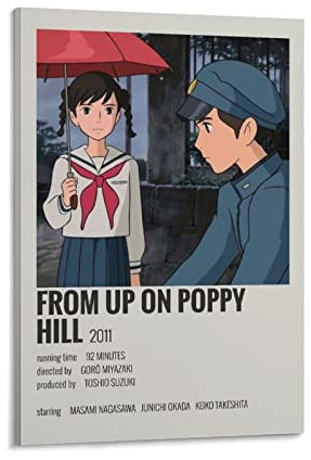 BBZL From Up On Poppy Hill Anime-Poster Leinwand Kunst Dekoratives Gemälde Bild Druck Modern Familie Junge Mädchen Schlafzimmer Wohnzimmer Dekoration Wanddekoration Poster 30 x 45 cm