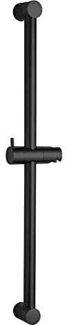 OFFO Barre de Douche 60 cm,Support Pommeau de Douche 80 cm en Acier Inoxydable Avec Support de Douche,Barre Douche Segmentée,Distance Réglable de 28 à 61 cm,Noir mat