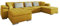 Mirjan24 Ecksofa Wicenza, Design Big Sofa Eckcouch Couch, mit Schlaffunktion Bettfunktion, Wohnlandschaft, U-Form, Große Farbauswahl (Uttario Ve. 2959 + Uttario Ve. 2959 + Uttario Ve. 2973)