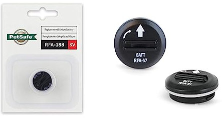 PetSafe Module Pile au Lithium 3 Volts & Lot de 2 Piles RFA-67 - Compatible Collier de Dressage, Anti-Aboiements et Anti-Fugue pour Chien