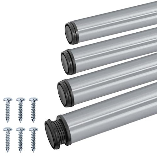 Gedotec - 4er Set Tischbeine aus Metall in Edelstahloptik