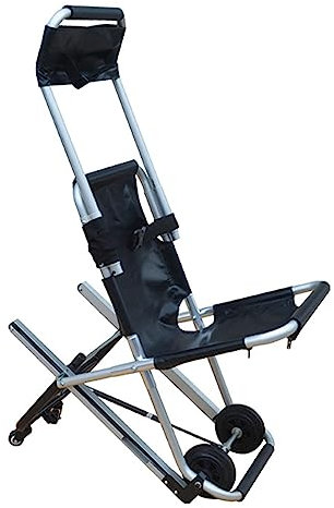 Ywanwj Silla de Ambulancia de Emergencia Plegable - Silla Salvaescaleras Scalera Sube la Silla de Ruedas Ancianos Portátiles Tripulados Plegables Subiendo y Bajando Escaleras Silla de Ruedas