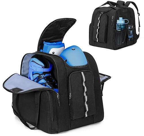 GOBUROS Inline Skate Bag Backpack Ice Hockey Roller Skate Bag for Men Women