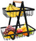 BOPHIS Obst Etagere Obstkorb mit 2 Etagen, Metall Obstkörbe Brotkorb 2 stöckig Obst Schüssel Obstschale Etagere Gemüsekorb Aufbewahrung für Küche Obst Gemüse Aufbewahrung mit Montageteilen