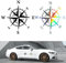 KHDULQ 2 Stücke Kompass Auto Aufkleber, Camping Autoaufkleber Wohnwagen Aufkleber Car Sticker Kompass Wasserdicht PVC Kompass Aufkleber, für Dekoration Autos und Wohnmobilen