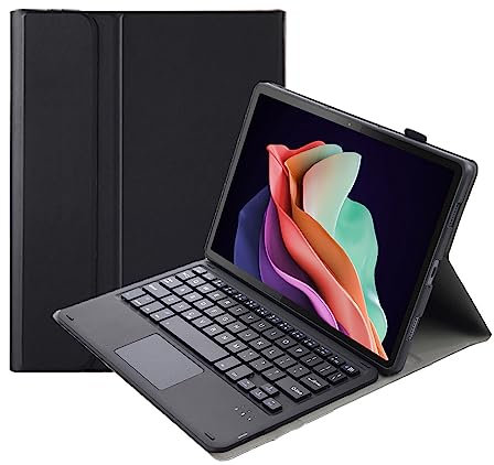 Funda con Teclado Táctil para Tabletas de 11,5 Pulgadas, Funda con Teclado Bluetooth Desmontable, Diseño Versátil y Ligero (Negro)