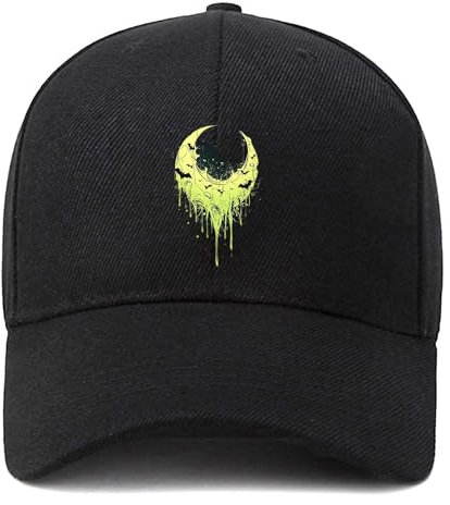 EDGMM Baseballkappe, Unisex, für Erwachsene, verstellbar, für Erwachsene, Moon Bat, Einheitsgröße