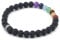 LAVISA Edelstein Armband - Echte Naturstein Perlen | Kristalle, Heilsteine | Onesize Unisex (7 Chakra 6mm)